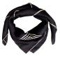 Preview: Foulard Shawl Silk Satin 90X90 Lines Black White